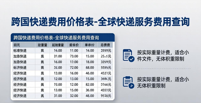 _跨國快遞多貴_跨國快遞收費標準
