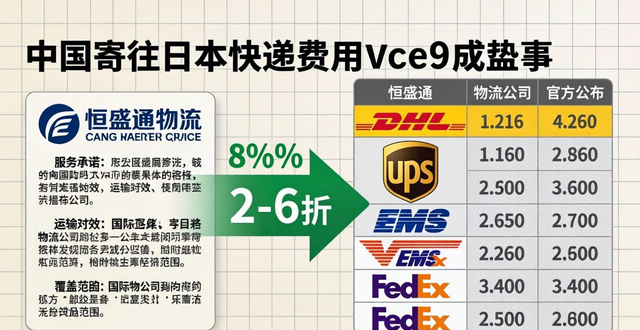 _日本的快遞費_寄日本快遞收費標準
