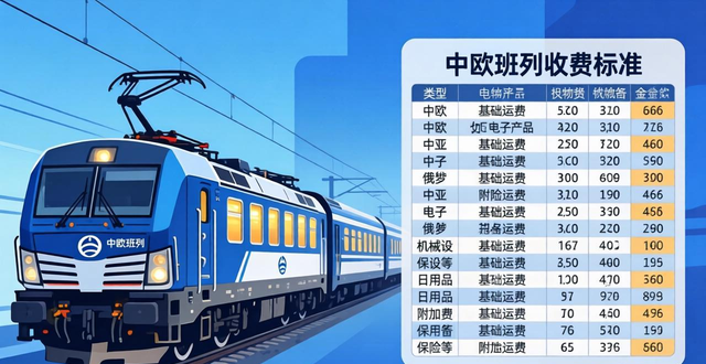_中歐鐵路貨運價格表_中歐鐵路運費報價