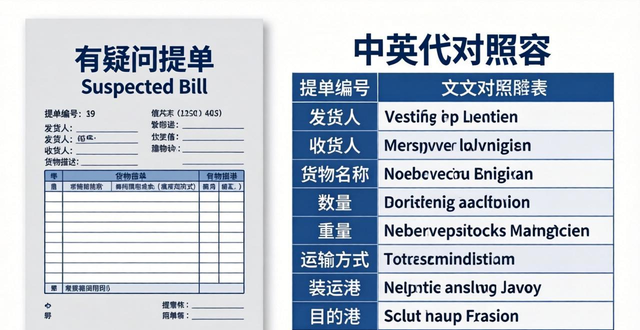 _貨代提單英文縮寫_貨物提單樣本中英文