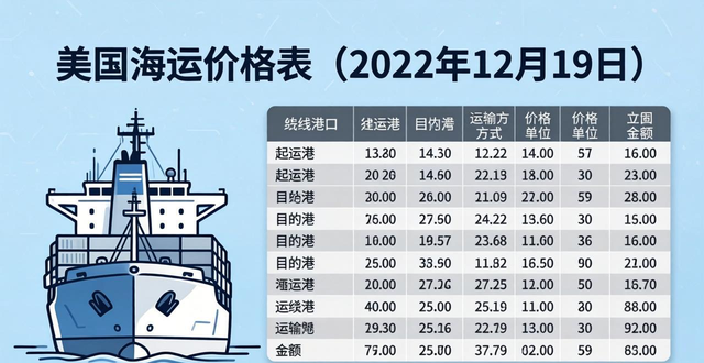 _美國(guó)海運(yùn)價(jià)格走勢(shì)_美國(guó)海運(yùn)價(jià)格一覽表